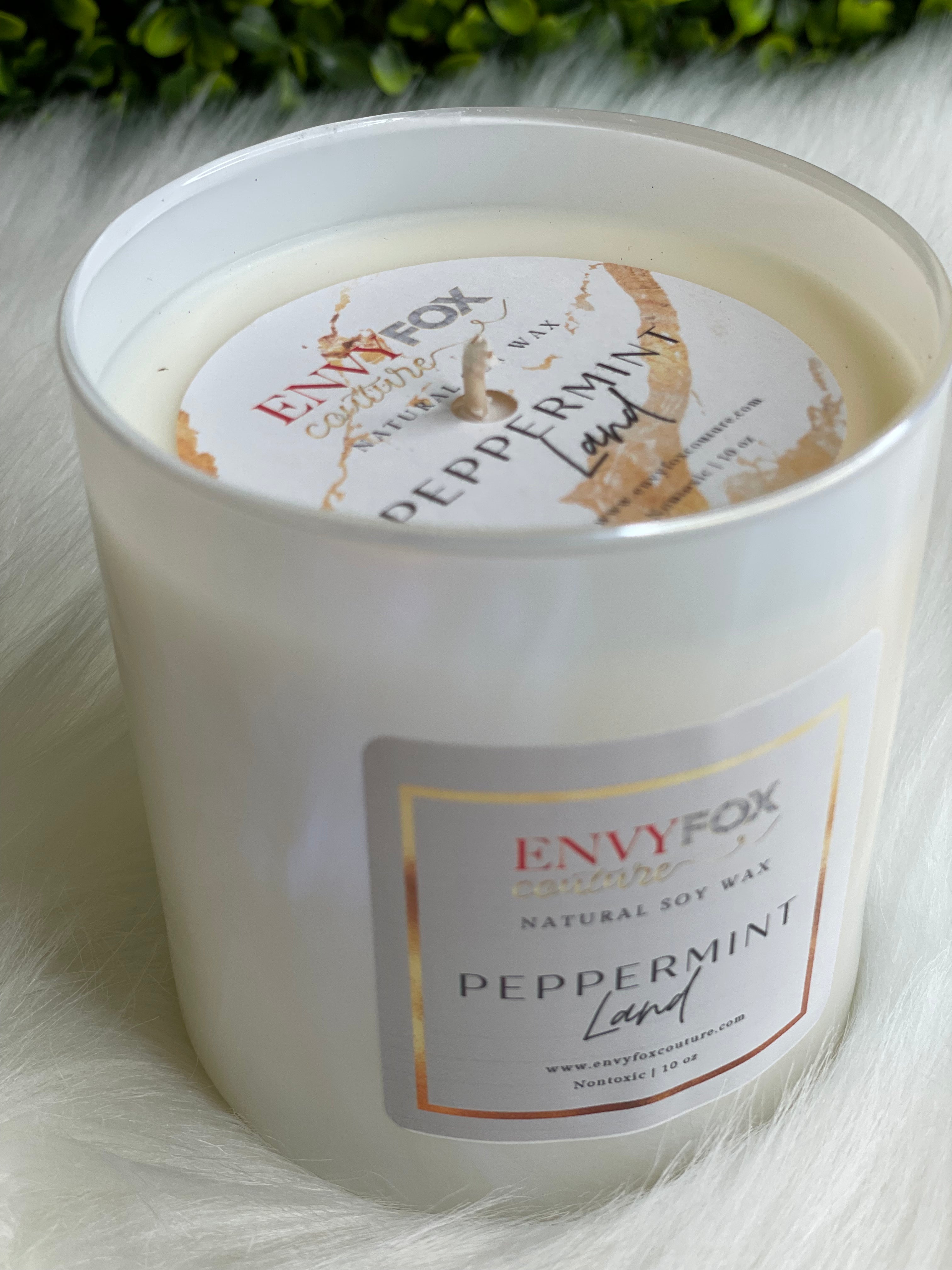 Peppermint Land 10 oz Natural Soy Wax Candle