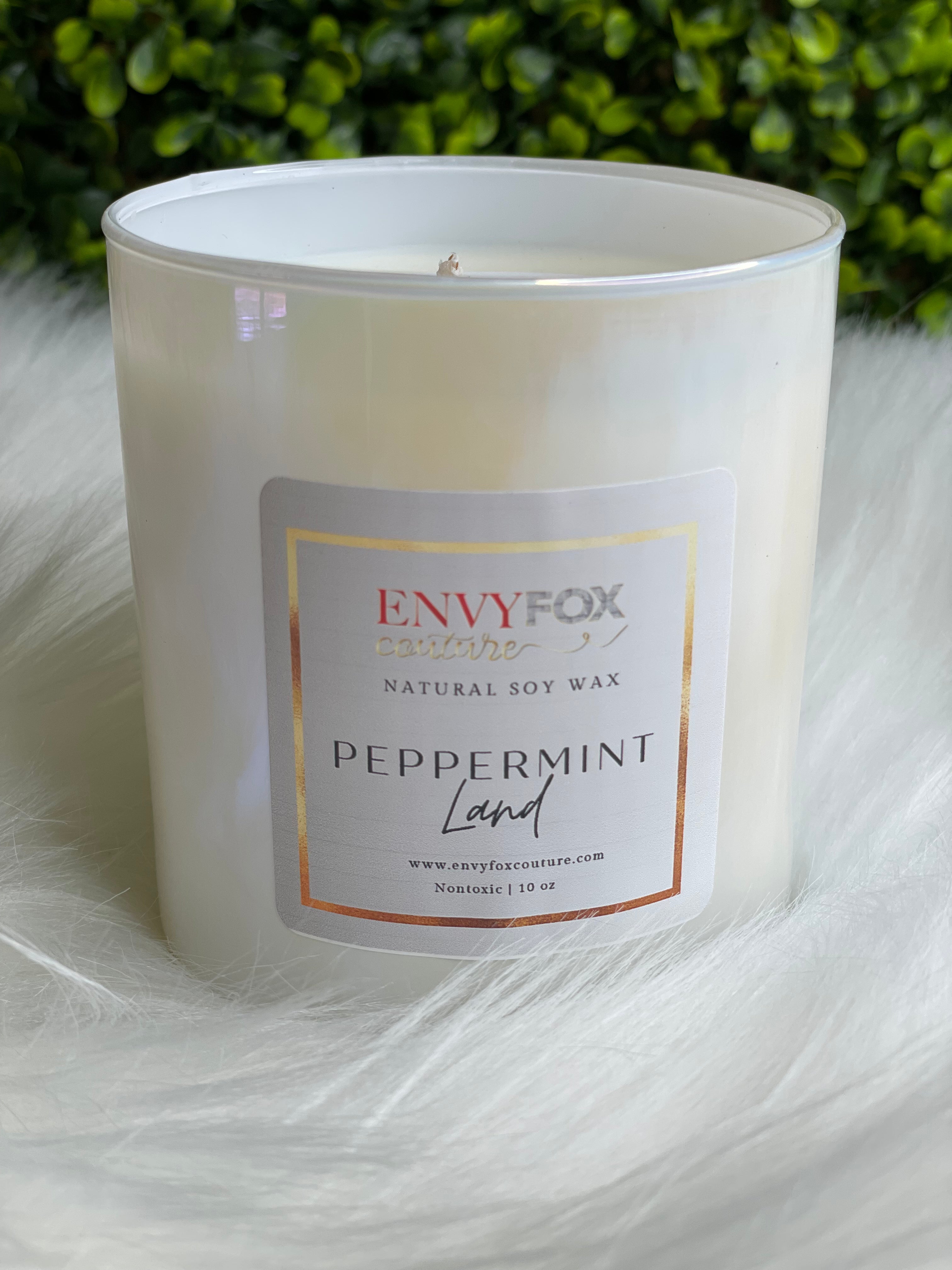 Peppermint Land 10 oz Natural Soy Wax Candle