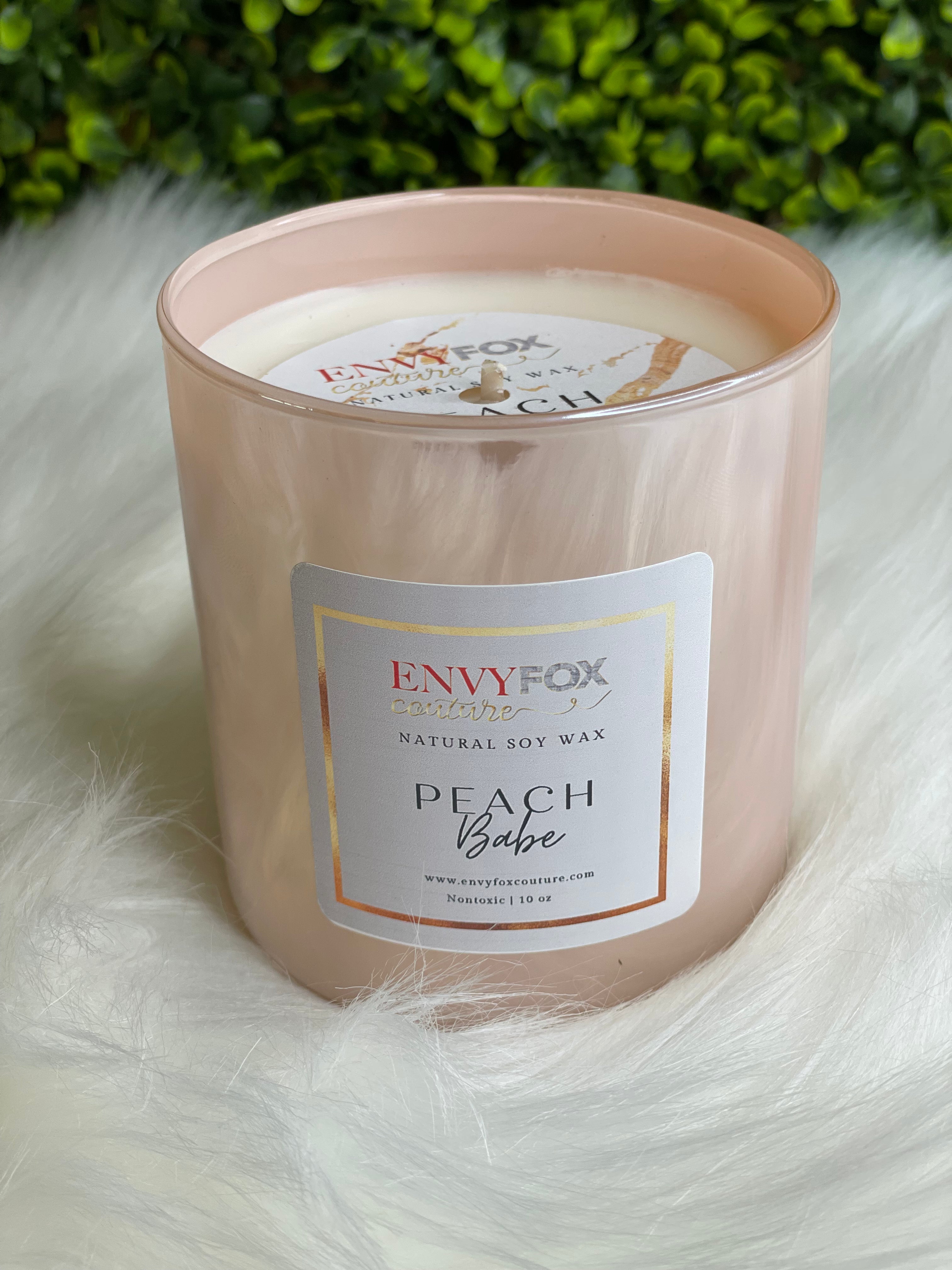 Peach Babe 10 oz Natural Soy Wax Candle