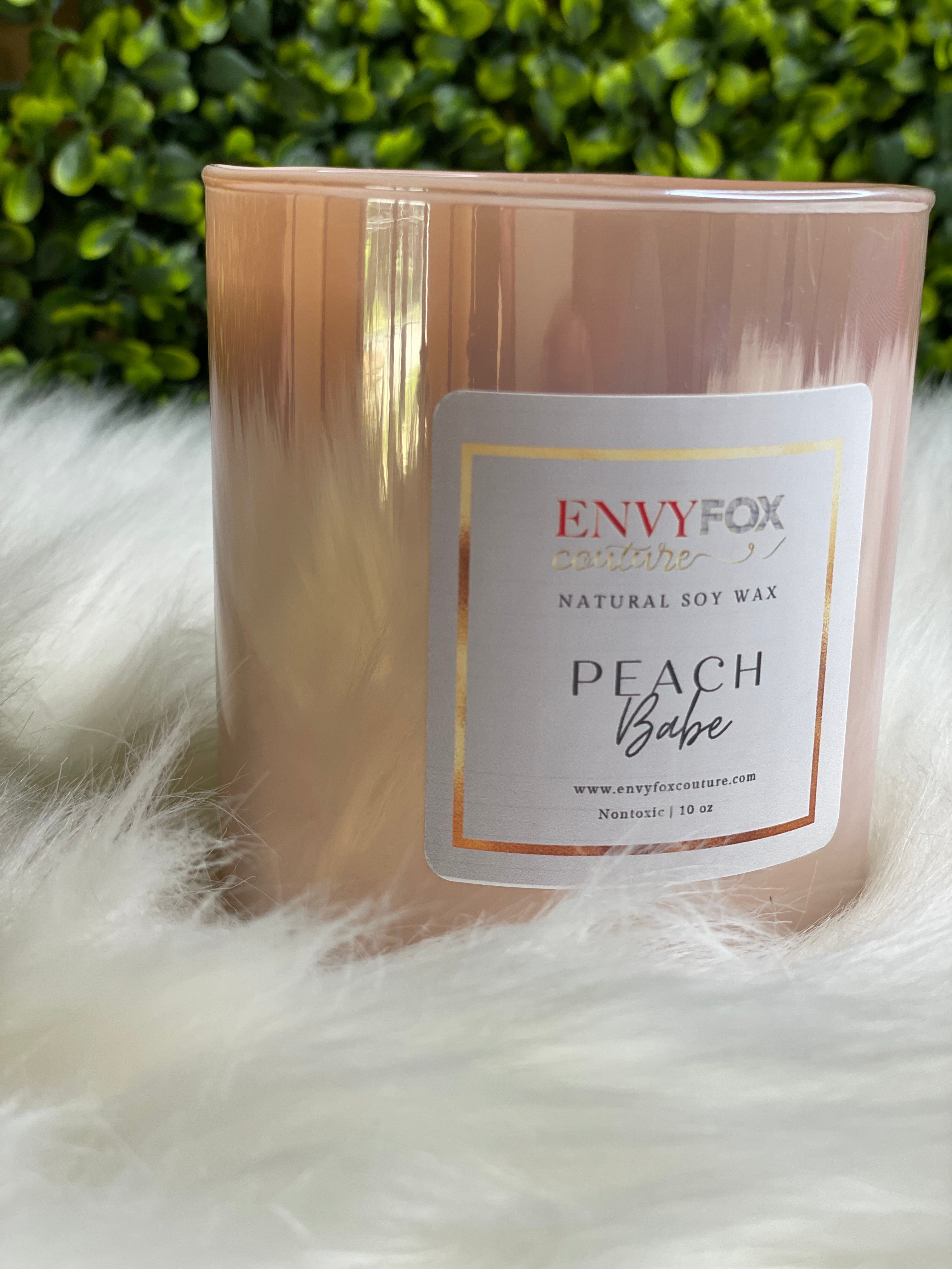 Peach Babe 10 oz Natural Soy Wax Candle