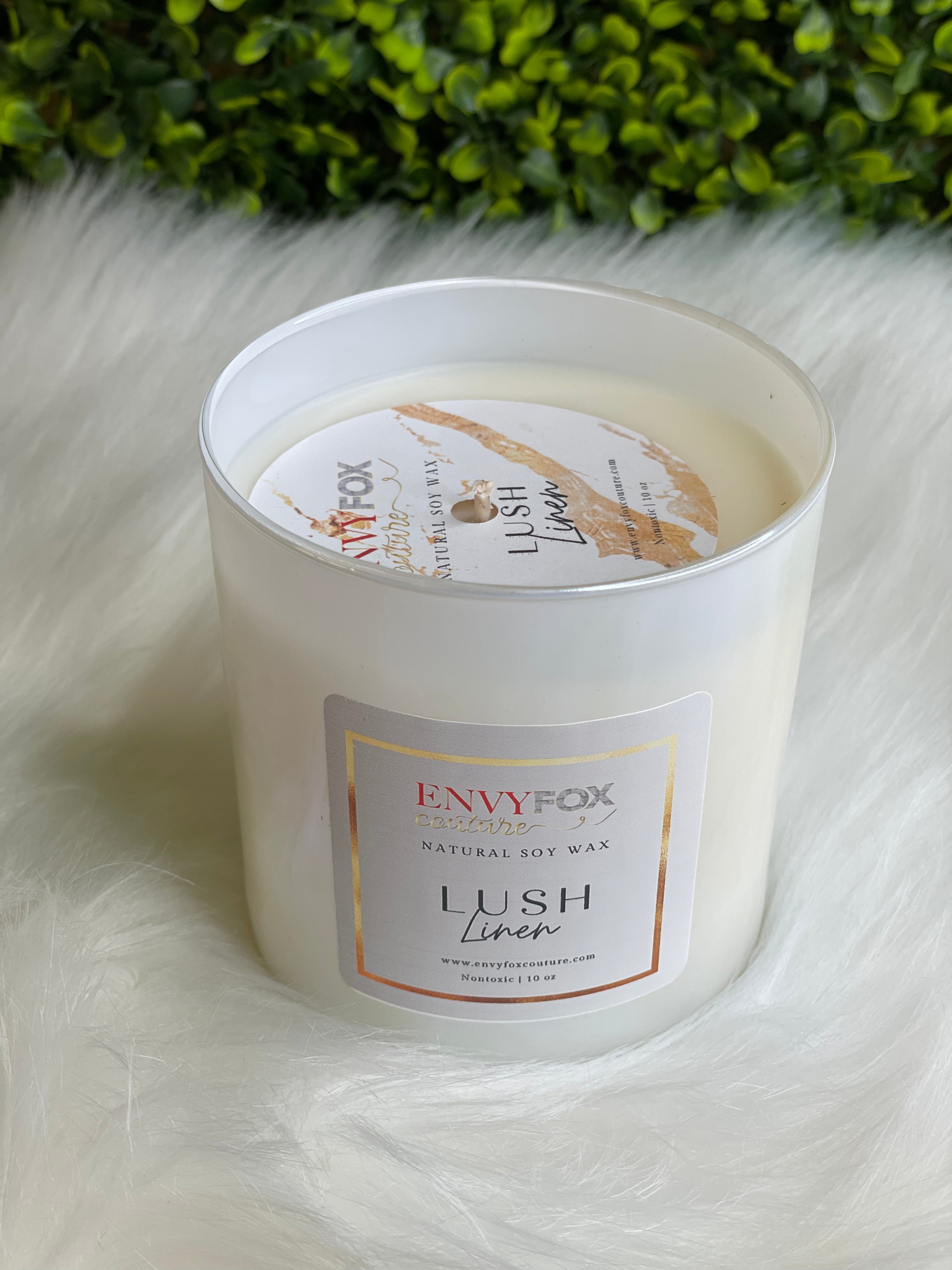 Lush Linen 10 oz Natural Soy Wax Candle