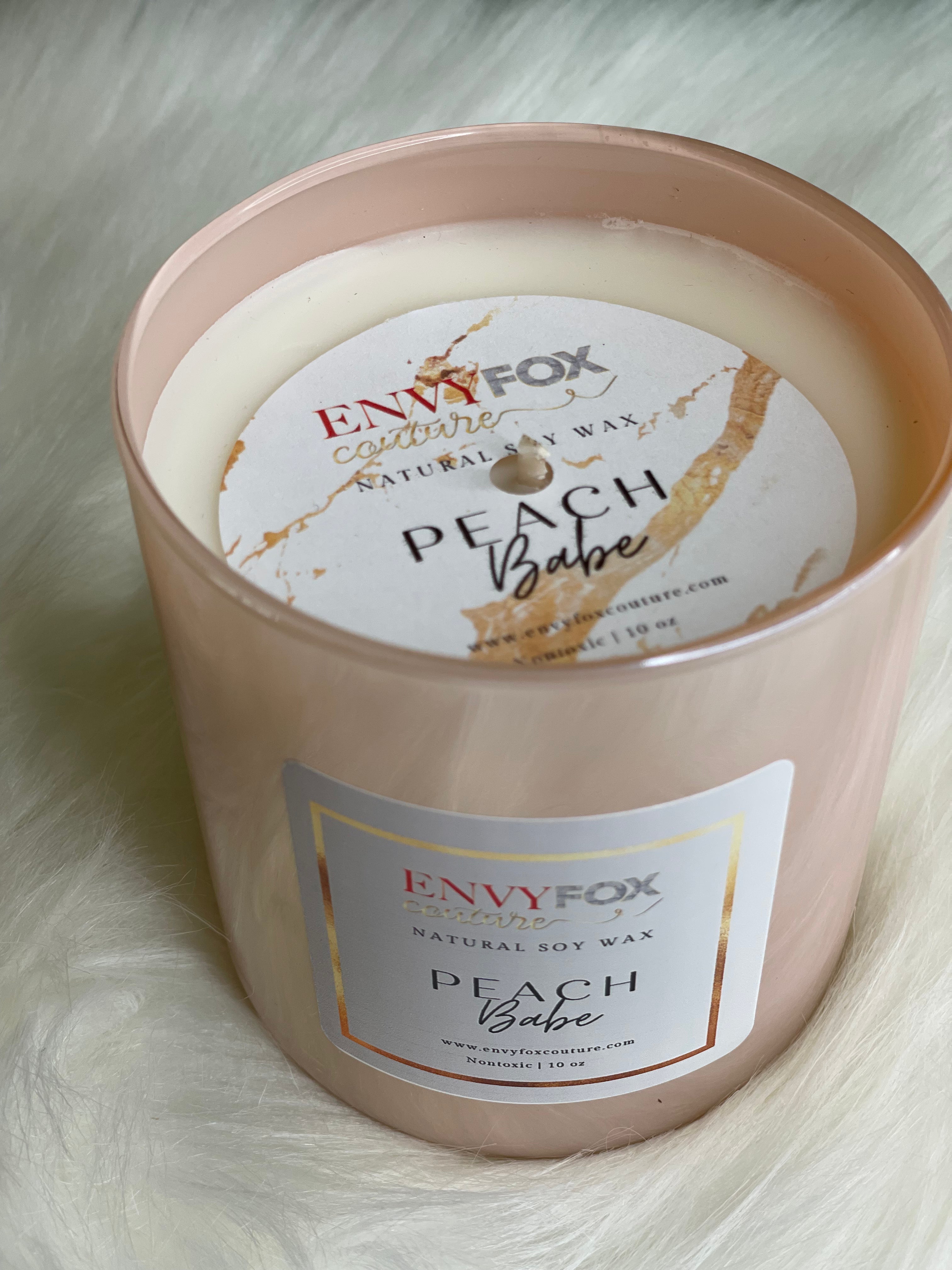 Peach Babe 10 oz Natural Soy Wax Candle