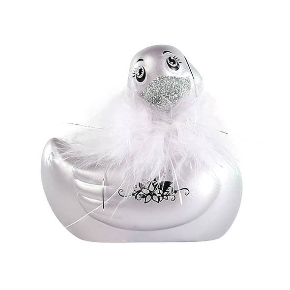 Silver I Rub My Duckie Vibrating Massager w/BOA