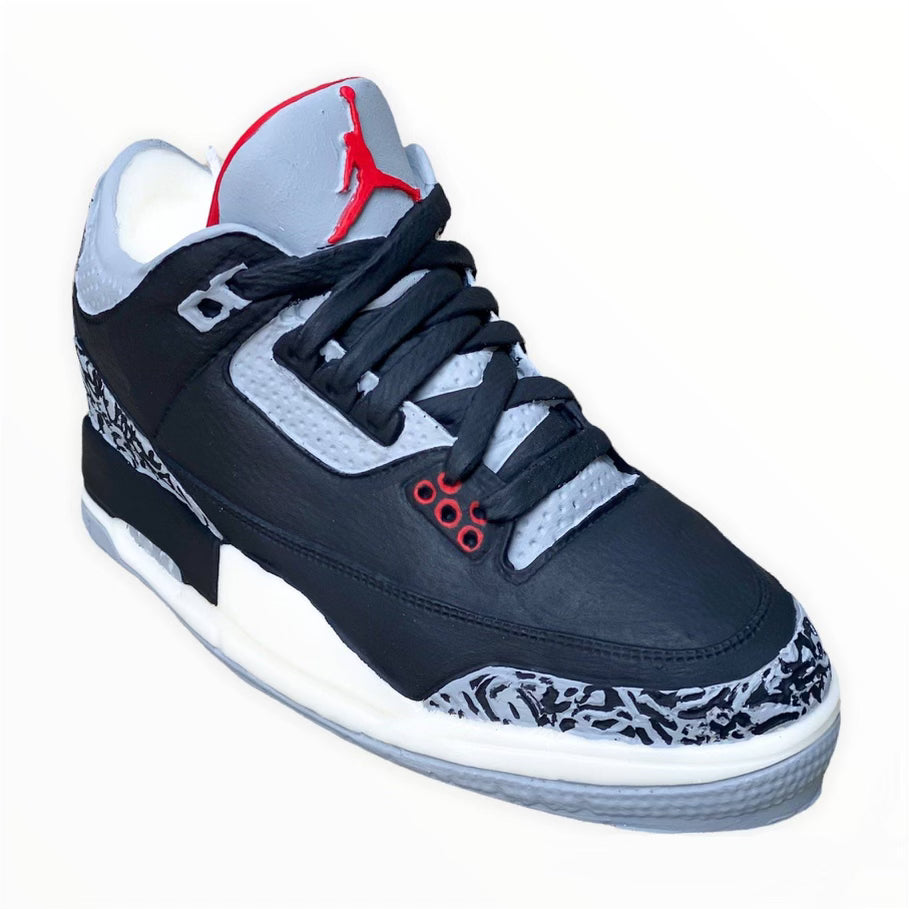 Retro 3 Black Cement Inspired Sneaker Candle