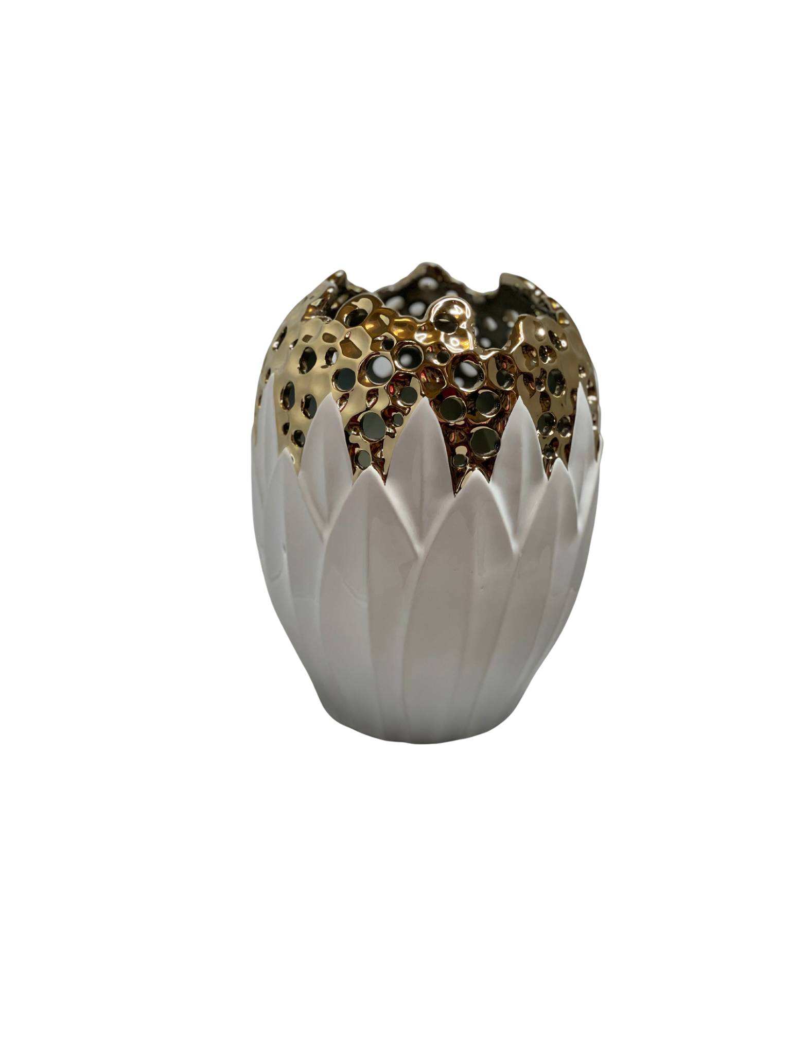 Luxury White and Gold Porcelain Vase
