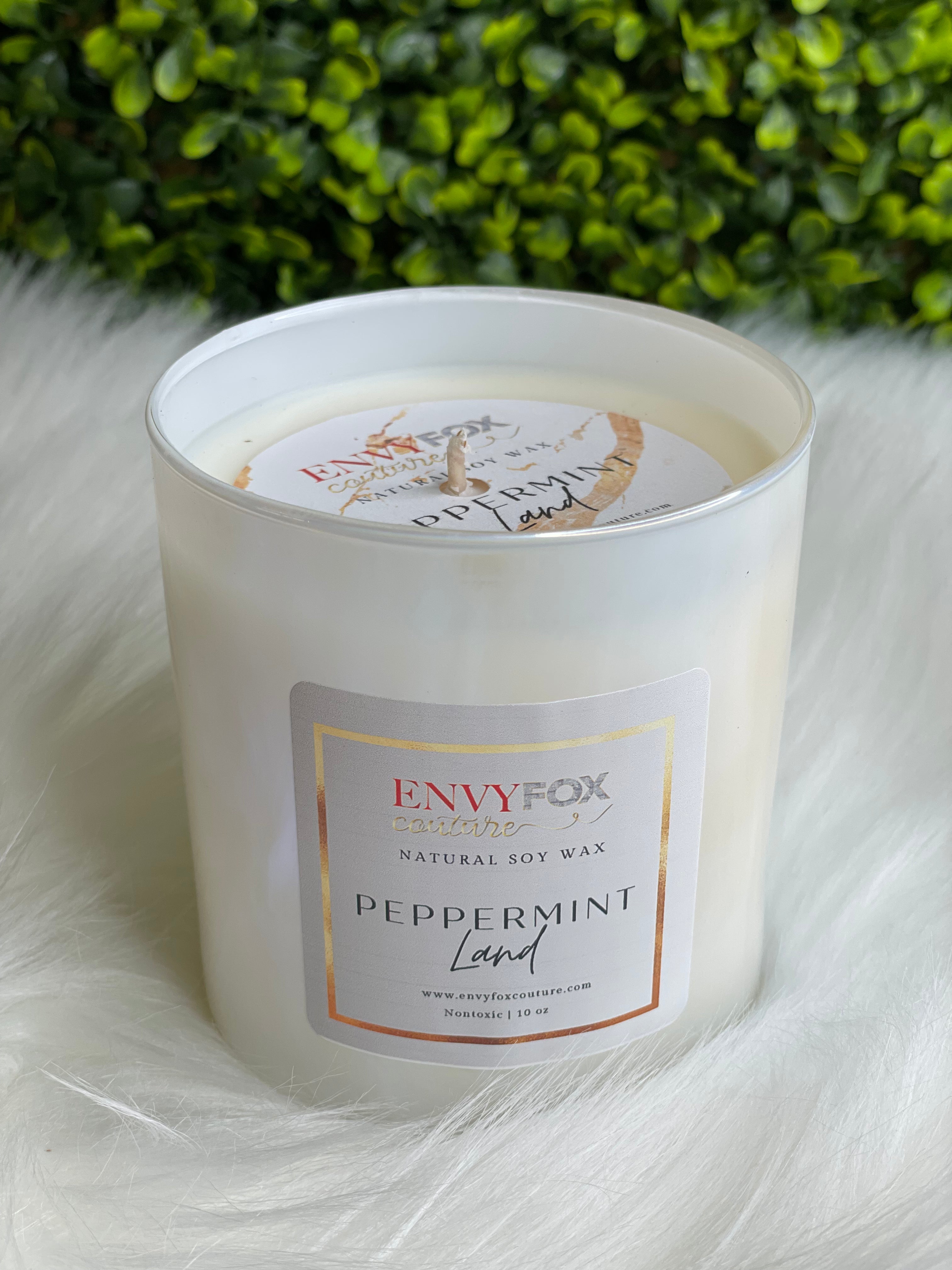 Peppermint Land 10 oz Natural Soy Wax Candle