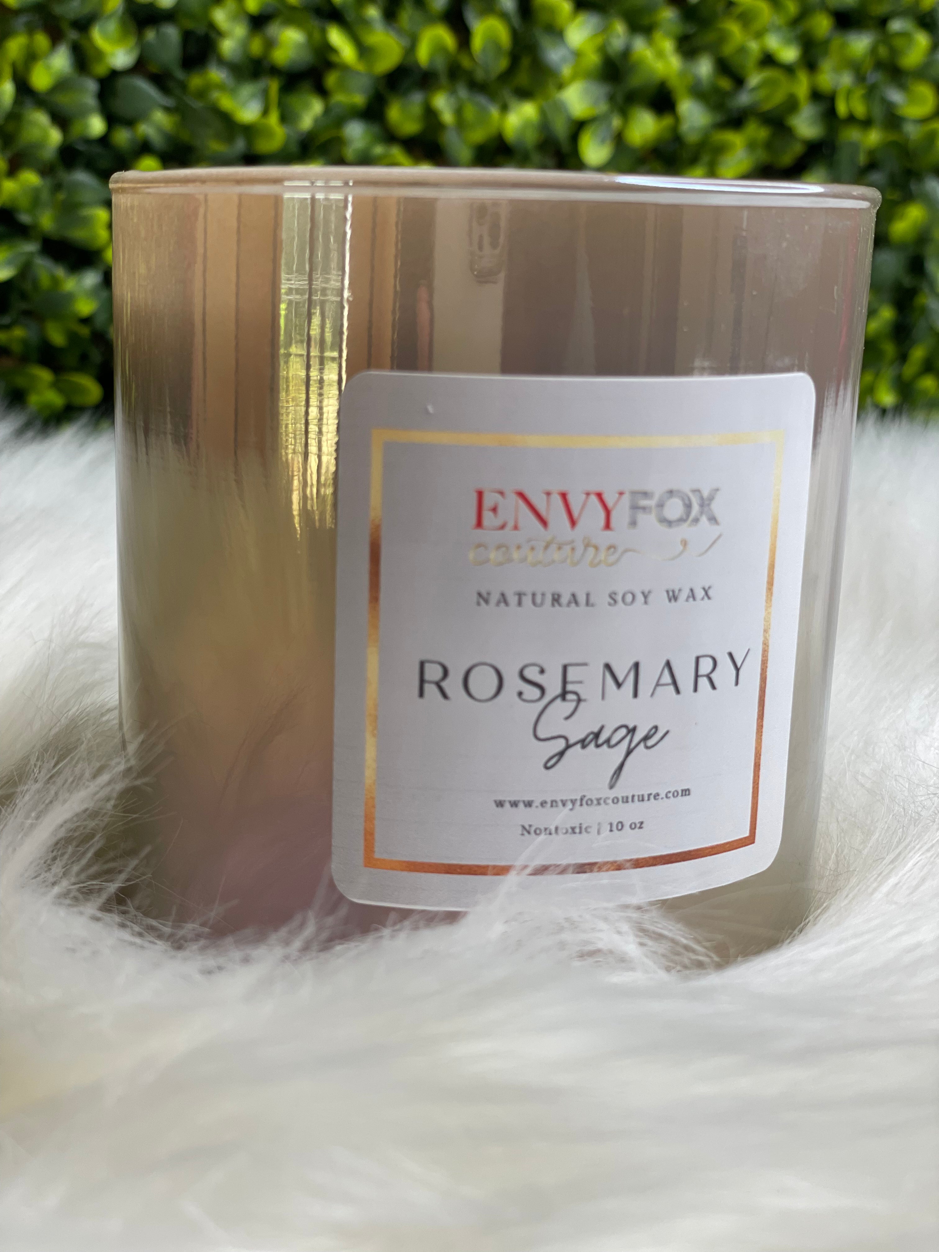 Rosemary Sage 10 oz Natural Soy Wax Candle