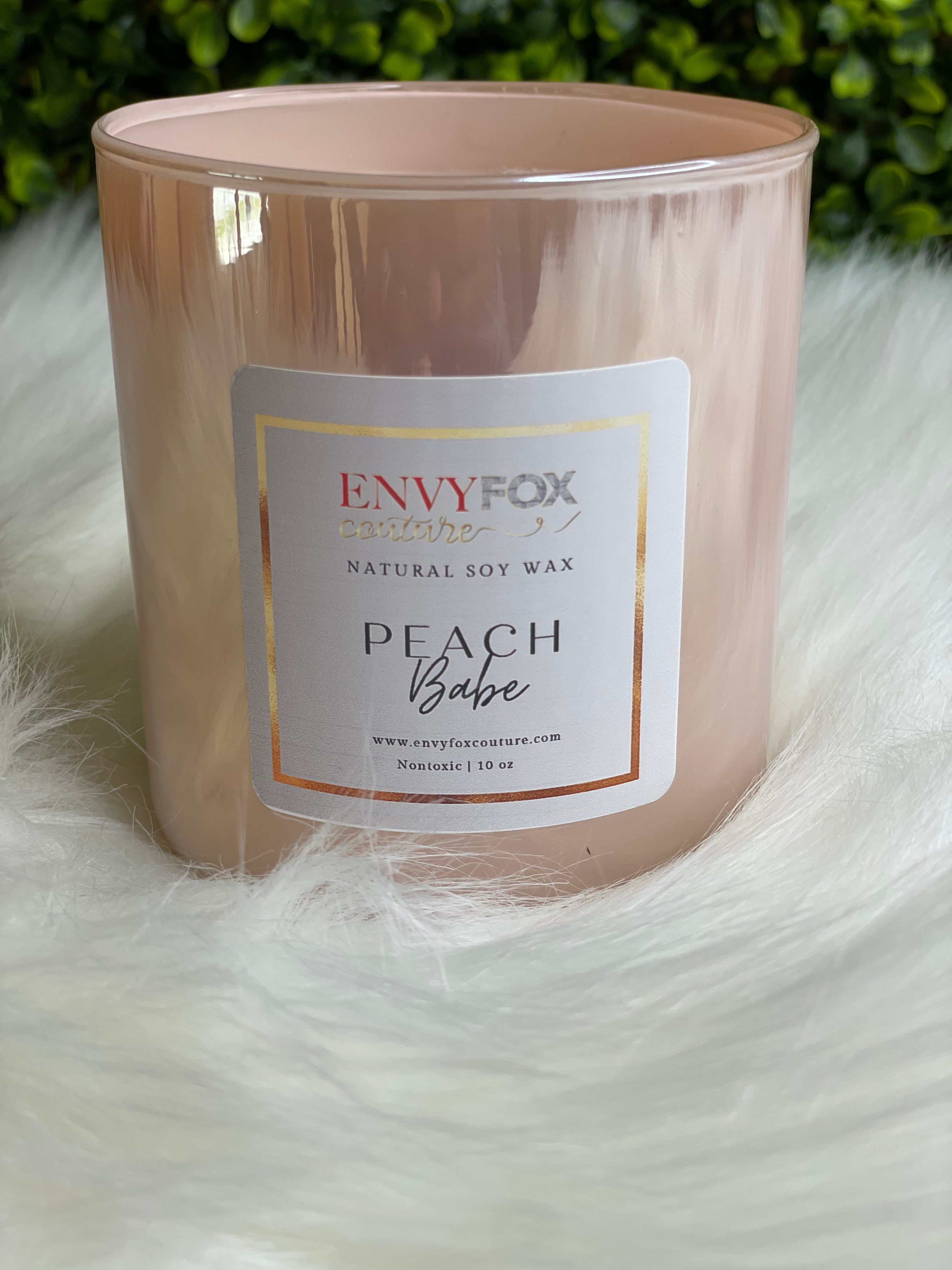 Peach Babe 10 oz Natural Soy Wax Candle