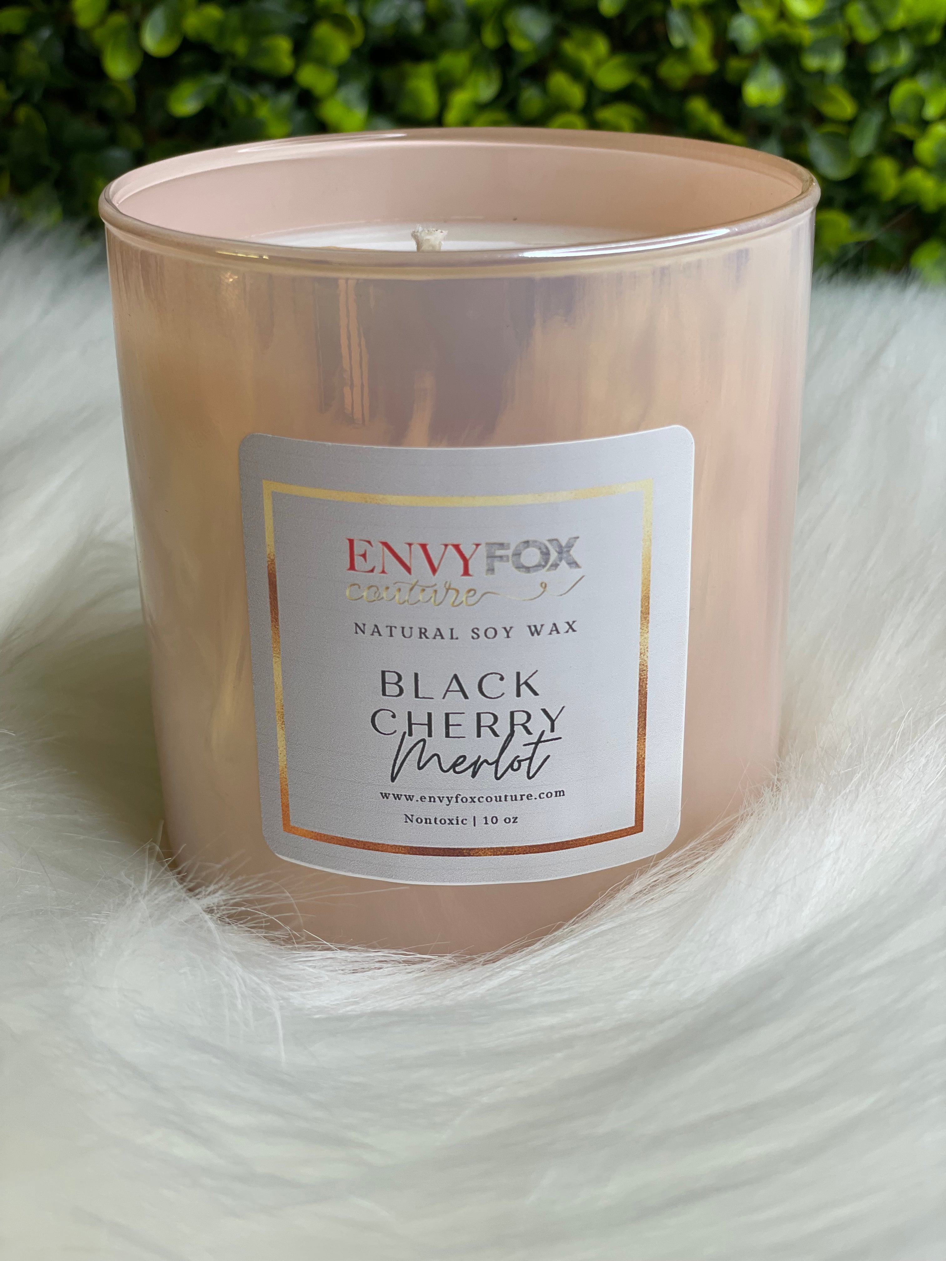 Black Cherry Merlot 10 oz Natural Soy Wax Candle