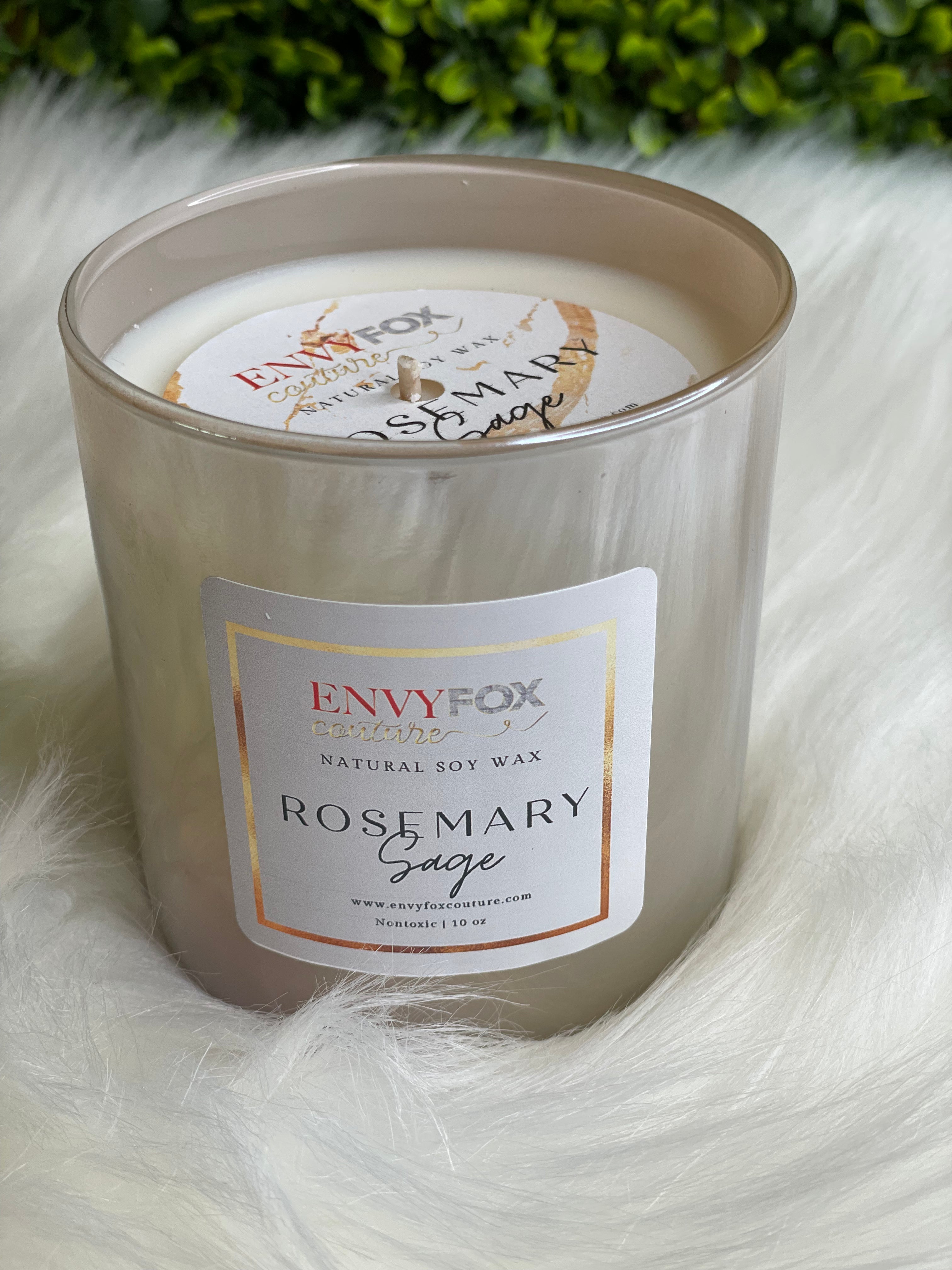 Rosemary Sage 10 oz Natural Soy Wax Candle