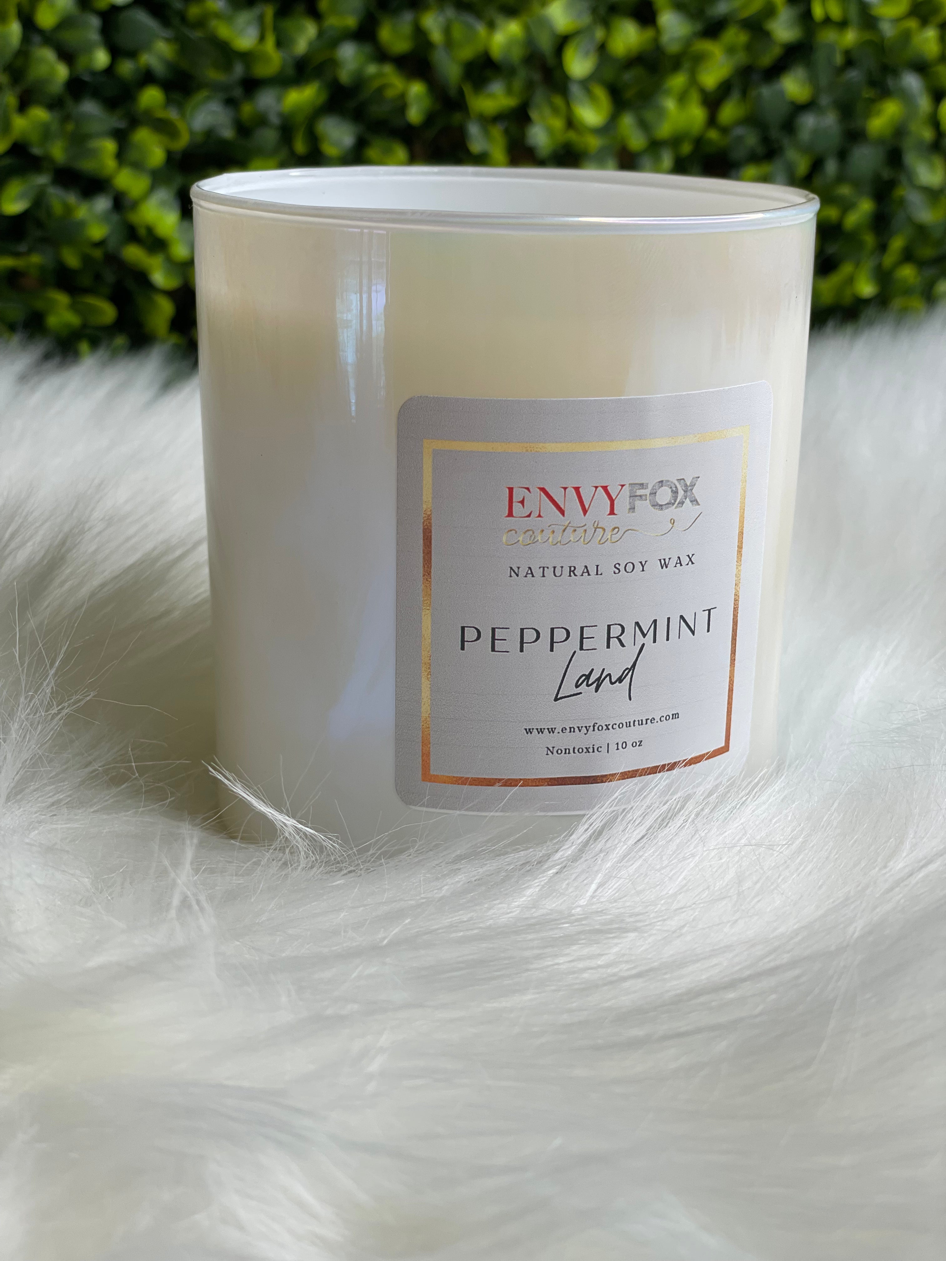 Peppermint Land 10 oz Natural Soy Wax Candle