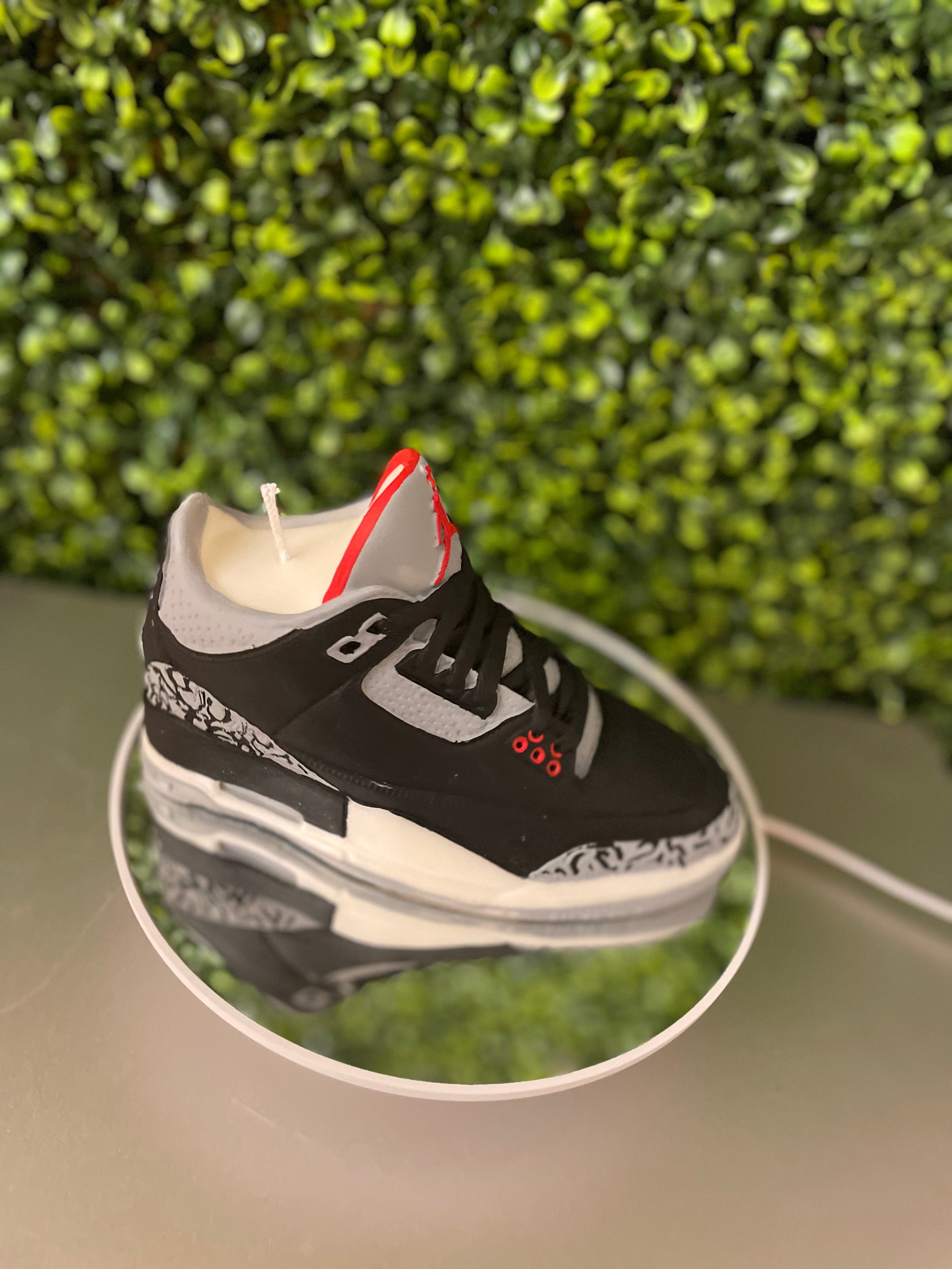 Retro 3 Black Cement  Inspired Sneaker Candle